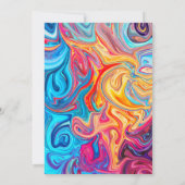 Invitation Coloré onduleur onduleur Imprimer Anniversaire (Dos)