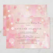 Invitation Coloré Pastel Lumières Anniversaire Fête Invitatio (Devant / Derrière)