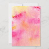 Invitation Coloré rose Jaune Tie Dye Fille fête d'anniversair (Dos)