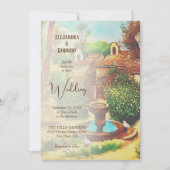 Invitation Coloré Rustic Village Fontaine Mariage mexicain (Devant)