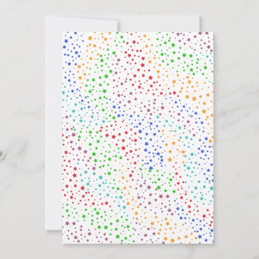 Invitation Coloré Simple Garçon Anniversaire (Dos)