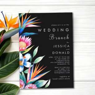 Invitation Coloré Tropical Floral Mariage