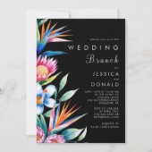 Invitation Coloré Tropical Floral Mariage (Devant)