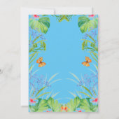 Invitation Coloré Tropical Jungle Safari Giraffe Anniversaire (Dos)