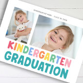 Invitation Colorée 2 Photo Kindergarten Graduation Party