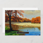 Invitation Colorée Blue and Orange Beach (Devant / Derrière)