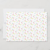 Invitation Colorée Confetti Girl Photo Anniversaire (Dos)