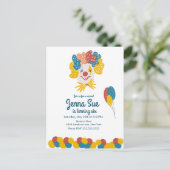 Invitation colorée d'anniversaire de carnaval dess (Debout devant)