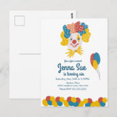 Invitation colorée d'anniversaire de carnaval dess (Devant / Derrière)