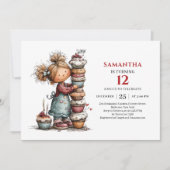 Invitation colorée d'anniversaire pour fille fanta (Devant)