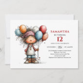 Invitation colorée d'anniversaire pour un garçon f (Devant)