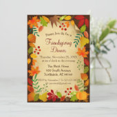 Invitation Colorée D'Automne Pour Thanksgiving (Debout devant)