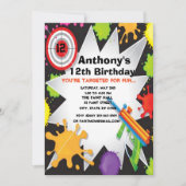 Invitation colorée de fête d'anniversaire de (Devant)