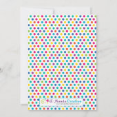 Invitation colorée de fête d'anniversaire de (Dos)