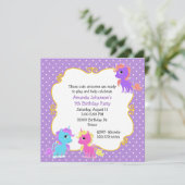 Invitation colorée de fête d'anniversaire de (Debout devant)