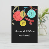 Invitation colorée de Fiançailles japonais de lant (Debout devant)