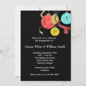 Invitation colorée de Fiançailles japonais de lant (Dos)