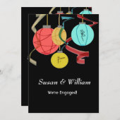 Invitation colorée de Fiançailles japonais de lant (Devant / Derrière)