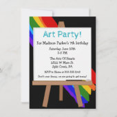 Invitation colorée de partie de peinture (Devant)