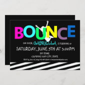 Invitation colorée de partie de rebond de (Devant / Derrière)