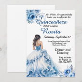 Invitation colorée de Quinceanera (Devant / Derrière)