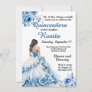 Invitation colorée de Quinceanera