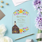 Invitation colorée de Quinceanera avec robe floral (Insitu (Mariage))