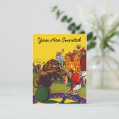 INVITATION COLORÉE D'INVITATION DE THÈME DE PARTIE (Debout devant)