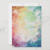 Invitation Colorée épaisse peinture Abstraite fête d'annivers (Dos)