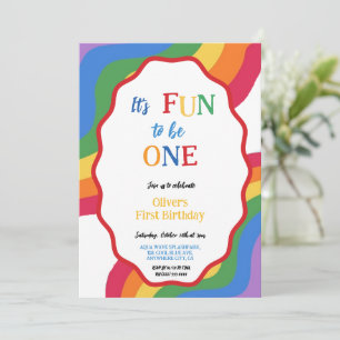 Invitation colorée et amusante pour une fête d'ann