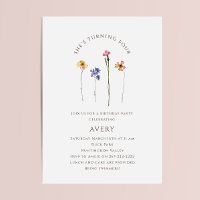 Colorée Fleur sauvage Quatrième fête d'anniversair