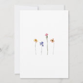 Invitation Colorée Fleur sauvage Quatrième fête d'anniversair (Dos)