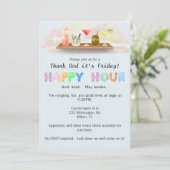 Invitation colorée Happy Hour (Debout devant)