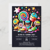 Invitation Colorée Lollipop Wonderland Anniversaire (Devant)