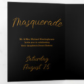Invitation Colorée Masquerade Party (Intérieur en premier)