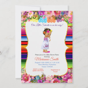 Invitation Colorée mexicaine senorita Fiesta Baby shower fill