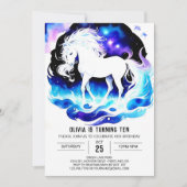 Invitation Colorée Pony Delthday (Devant)