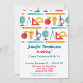 Invitation colorée pour la fête de retraite d'un e (Devant)