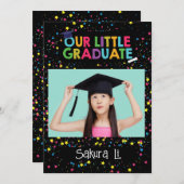 Invitation Colorée pour le Petit Diplômé (Devant / Derrière)