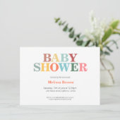 Invitation colorée pour une baby shower (Debout devant)