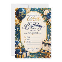 Invitation colorée pour une fête d'anniversaire –