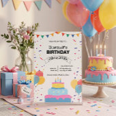 Invitation colorée pour une fête d'anniversaire