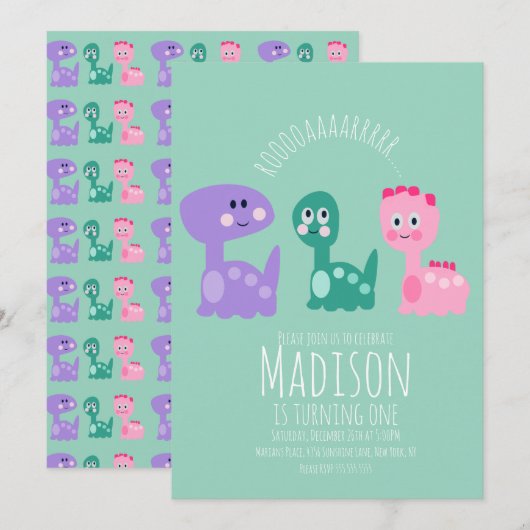 Invitation colorée pour une fête d'anniversaire de (Devant / Derrière)