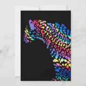 Invitation colorée Rainbow Jaguar Party (Dos)