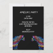 Invitation colorée Rainbow Jaguar Party (Dos)