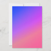 Invitation Colorée sur le Thème de l'Été et des Pa (Dos)