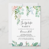 Invitation Colorée Tropical Floral Surprise Party (Devant)