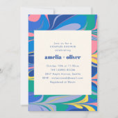 Invitation Colorful Abstract Marble Couples Wedding Shower (Devant)