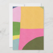 Invitation Colorful Bold Moderne Abstrait Unique Mariage (Dos)