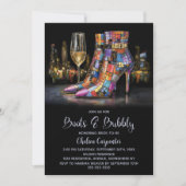 Invitation Colorful Boots and Bubbly Bridal Shower (Devant)